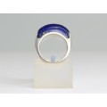 inel modernist. lapis lazuli & argint. manufactura.Mexic